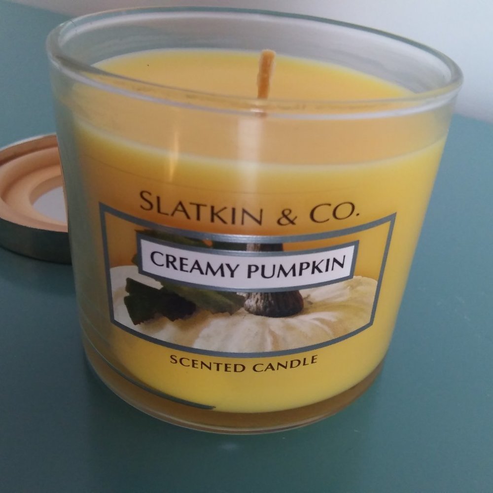 Pumpkin Scented Candle Retired Slatkin & Company